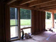 South-facing window/door that will be by our dining area.