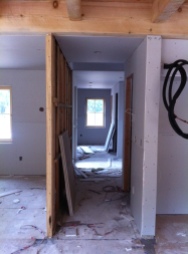 Looking from the living room to the mudroom.